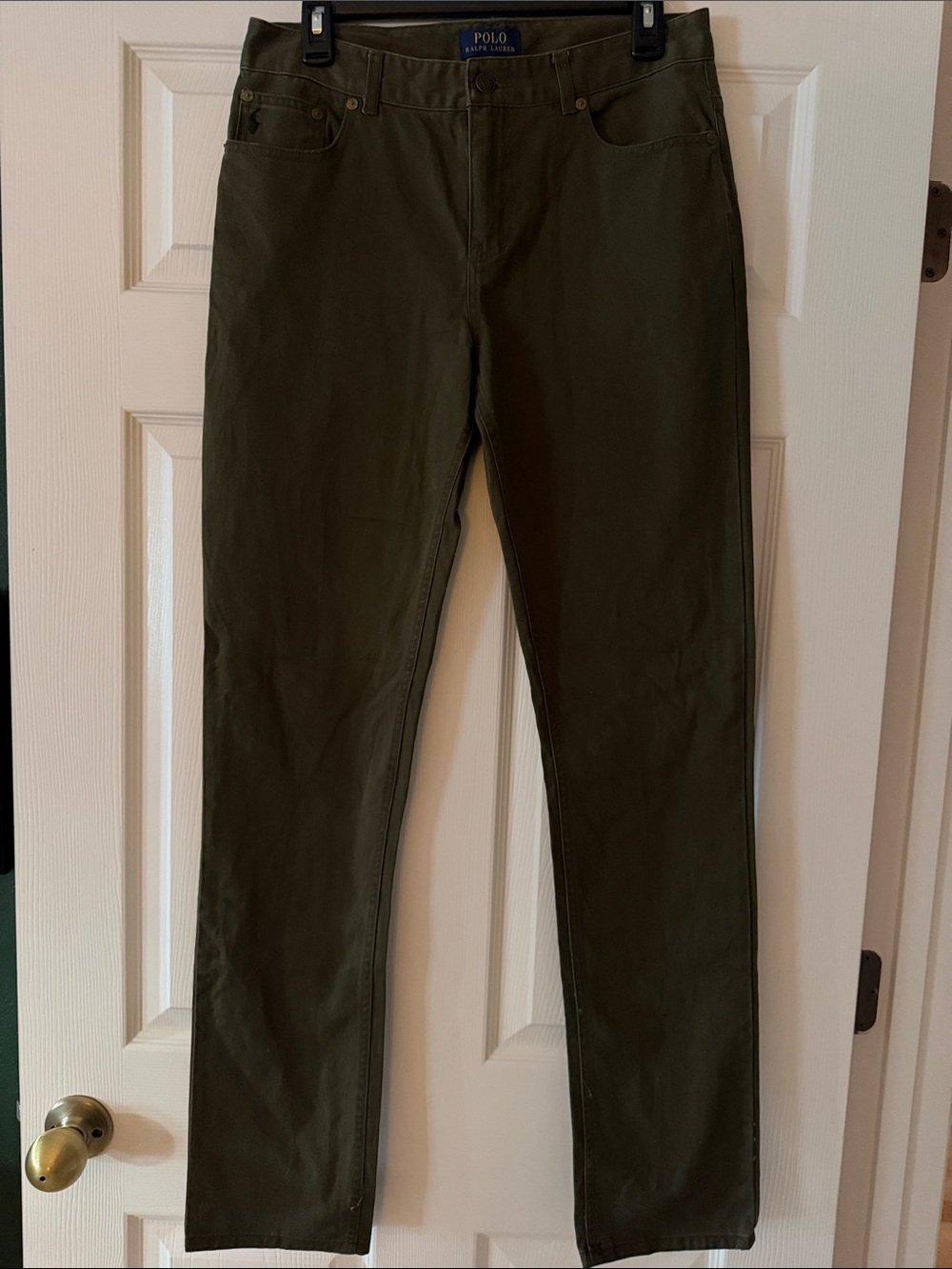 Polo Ralph Lauren Youth 18 Green Cotton Chino Jeans Straight Fit